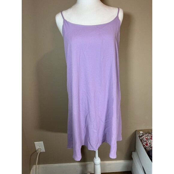 Everly Lavender Purple Pixie Mini Dress Fairycore Sheer Babydoll Bow Twee - L - Picture 1 of 11